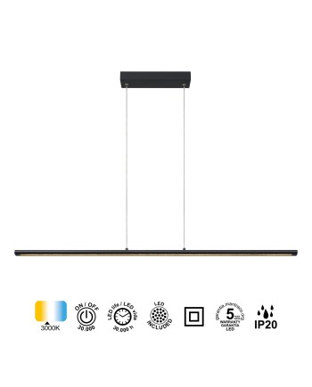 LINEAL * LÁMPARA LED 38W - NEGRO ARENADO